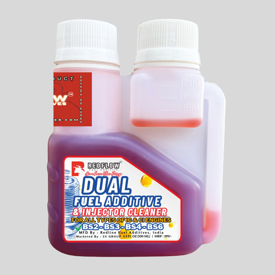 Red Flow Dual Fuel Additive For Cars, Bikes & Scooters 100ML