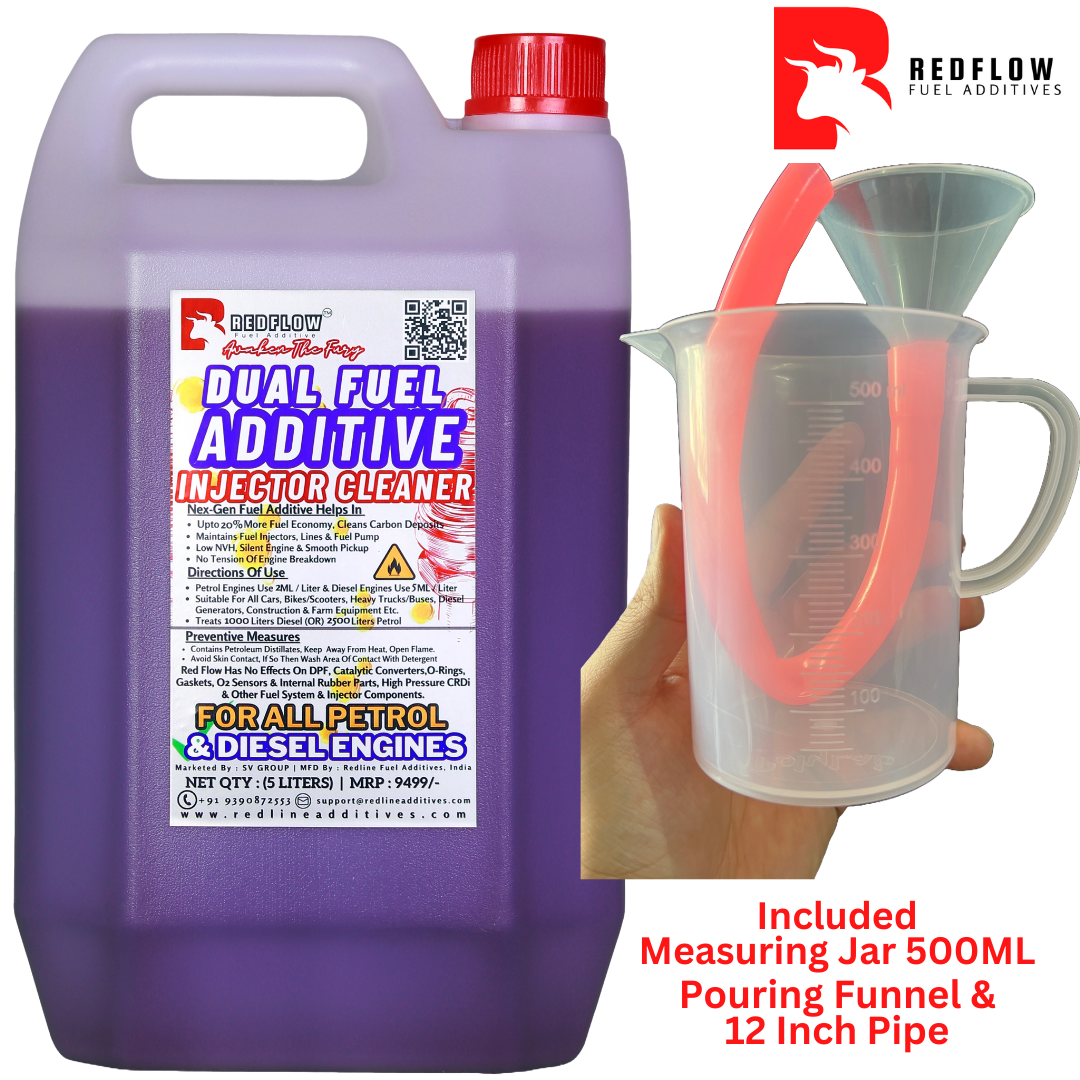 Red Flow Dual Fuel Additive For Diesel & Petrol Engines 5 Liters