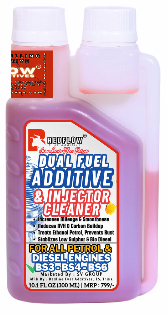 Red Flow Dual Fuel Additive For Diesel & Petrol Cars 300ML